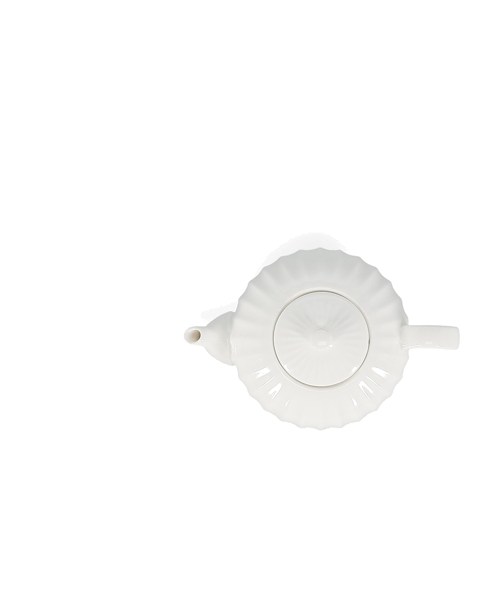 Termo Teekanne mit integriertem Sieb, Porzellan gerippt, 580 ml, Ansicht 3