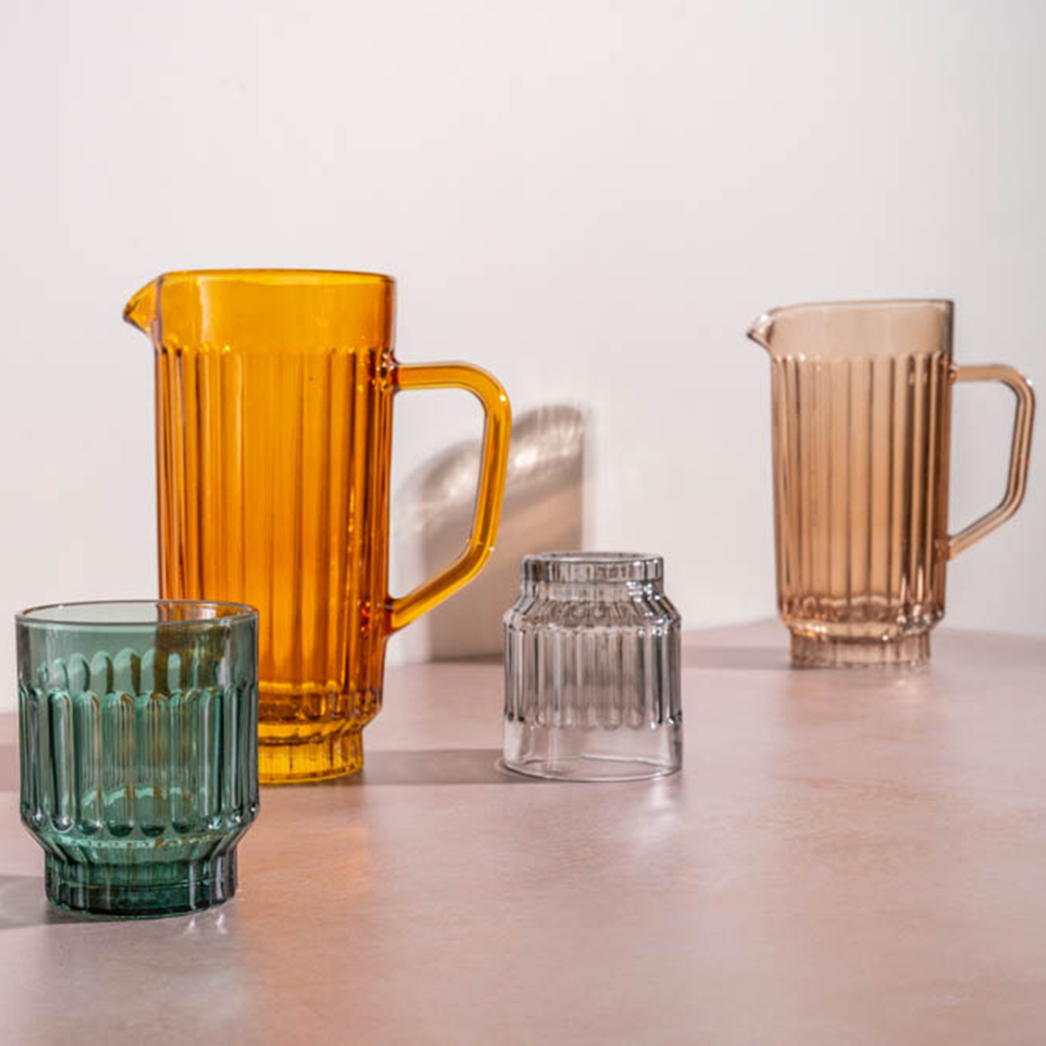 Tone Trinkglas aus durchgefärbtem Glas, Grün, 300 ml, Ansicht 5