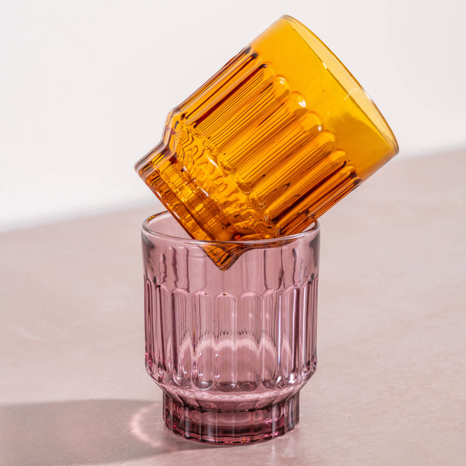 Tone Trinkglas aus durchgefärbtem Glas, Bernstein, 300 ml, Ansicht 4