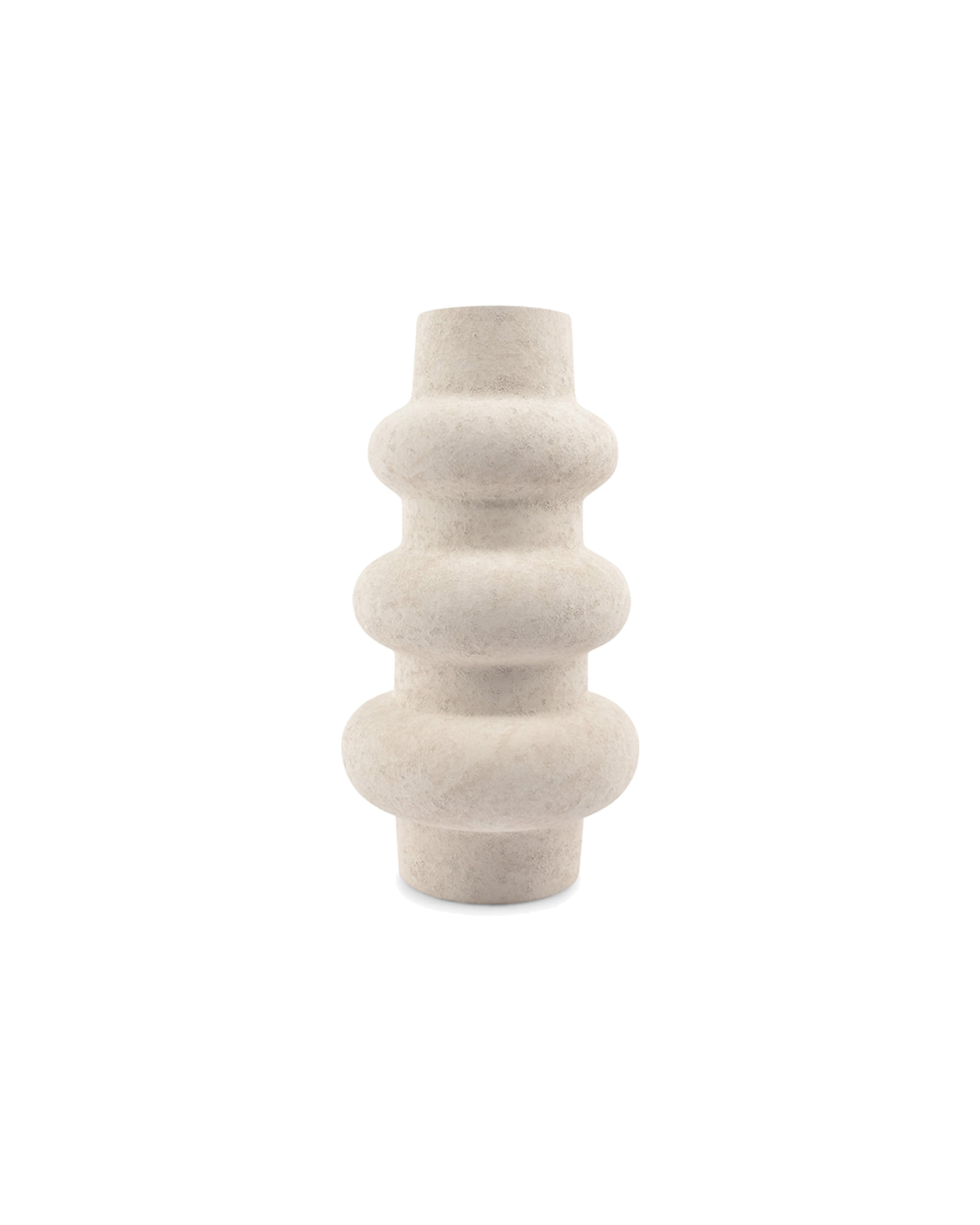 Tubo Vase aus Steinzeug, Weiß, Ø 21 cm, H 38,5 cm, Ansicht 1