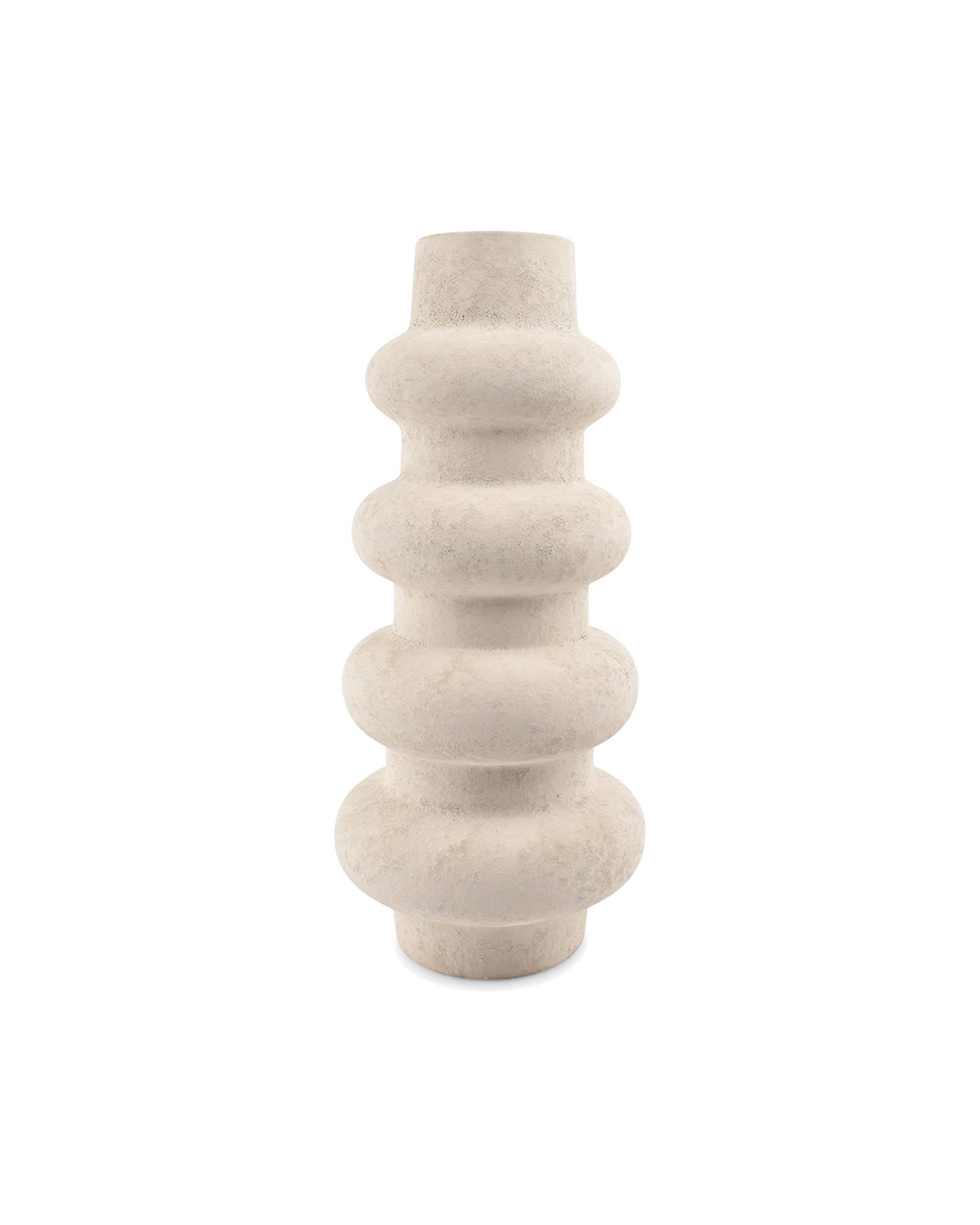 Tubo Vase aus Steinzeug, Weiß, Ø 22 cm, H 49 cm, Ansicht 1