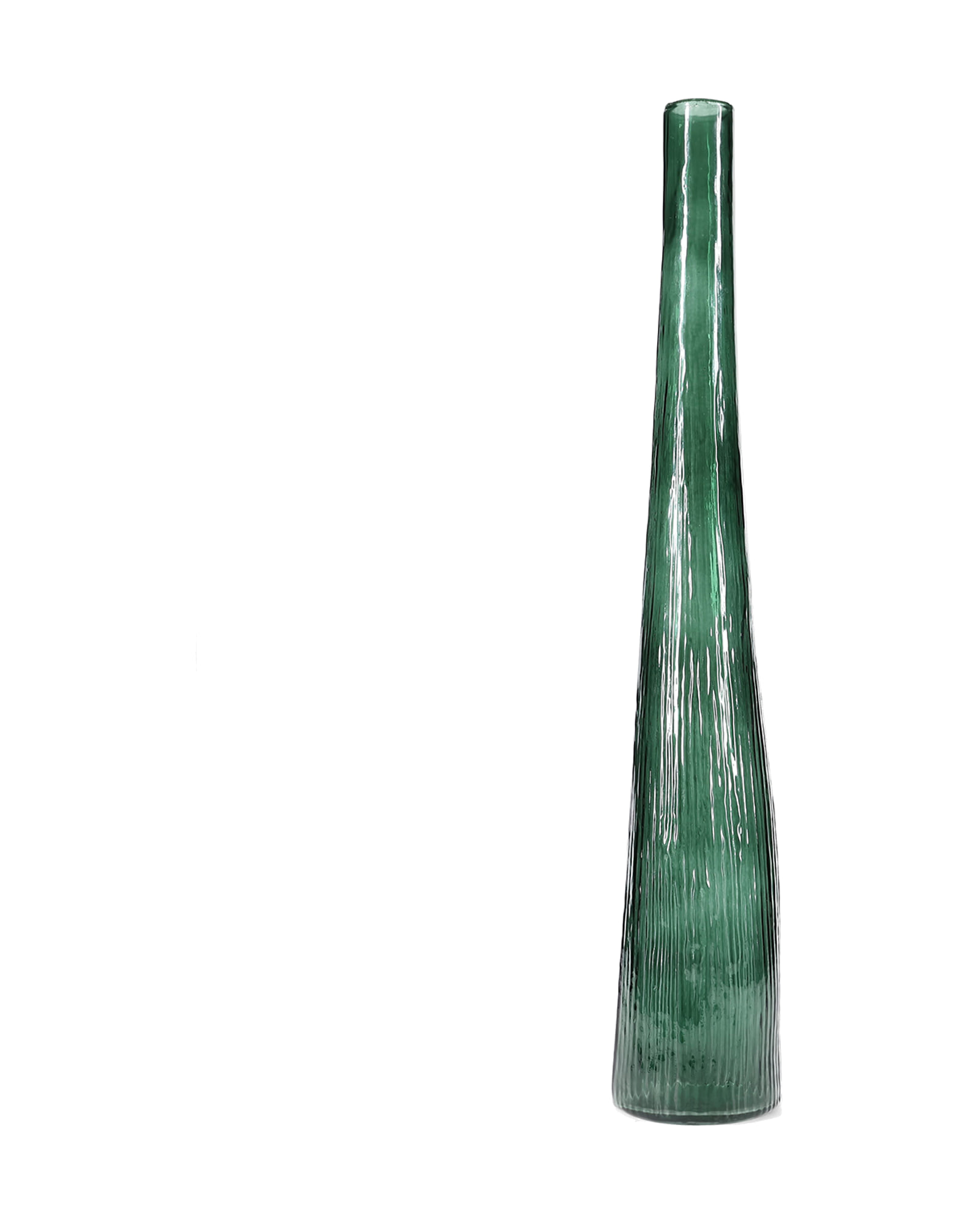 Twig Vase aus Glas, Dunkelgrün, Ø 9 cm, H 55 cm, Ansicht 1