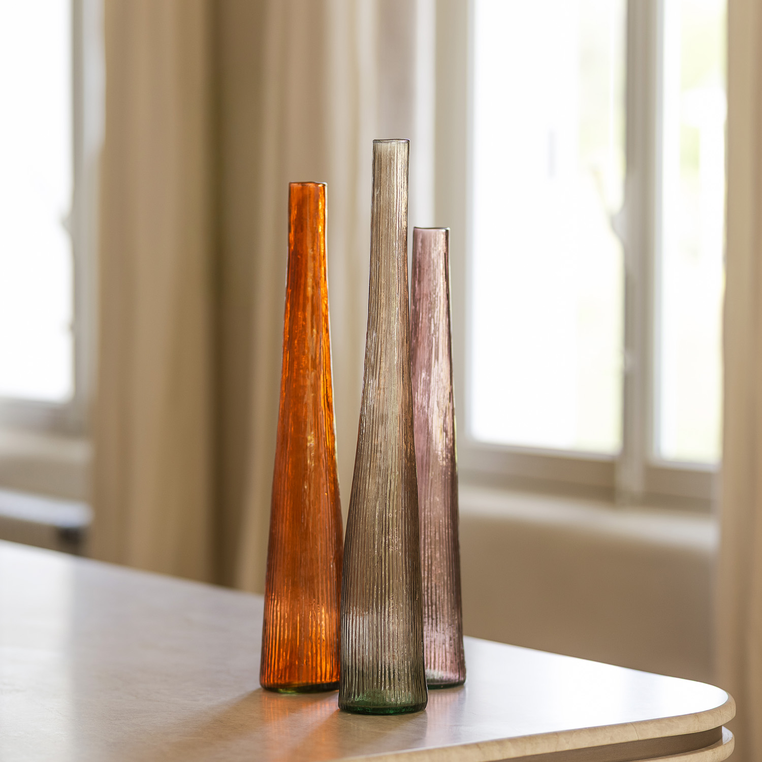 Twig Vase aus Glas, Braun, Ø 9 cm, H 59 cm, Ansicht 2