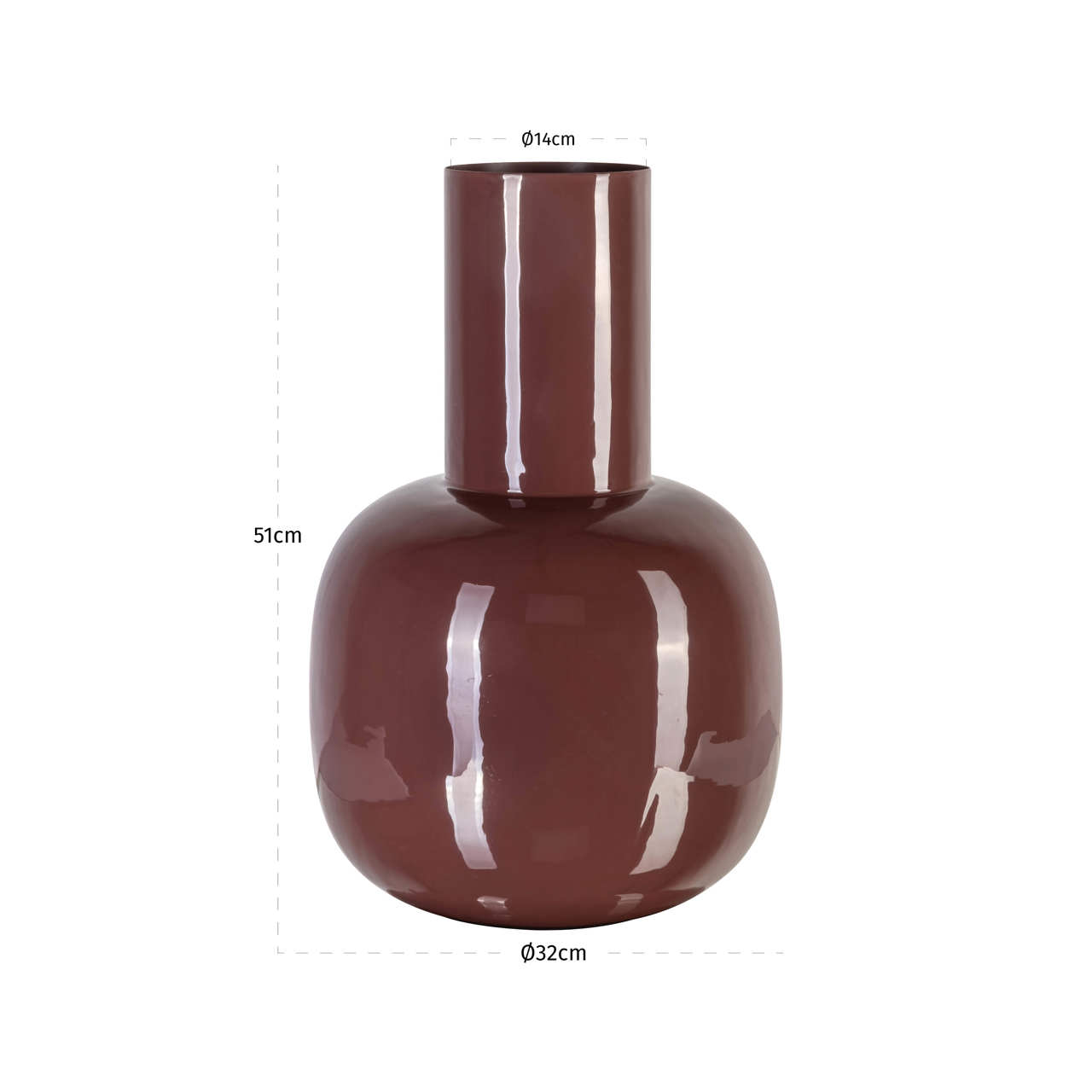 Vase Lily, Sable brown von Richmond Interiors, Maßzeichnung 2