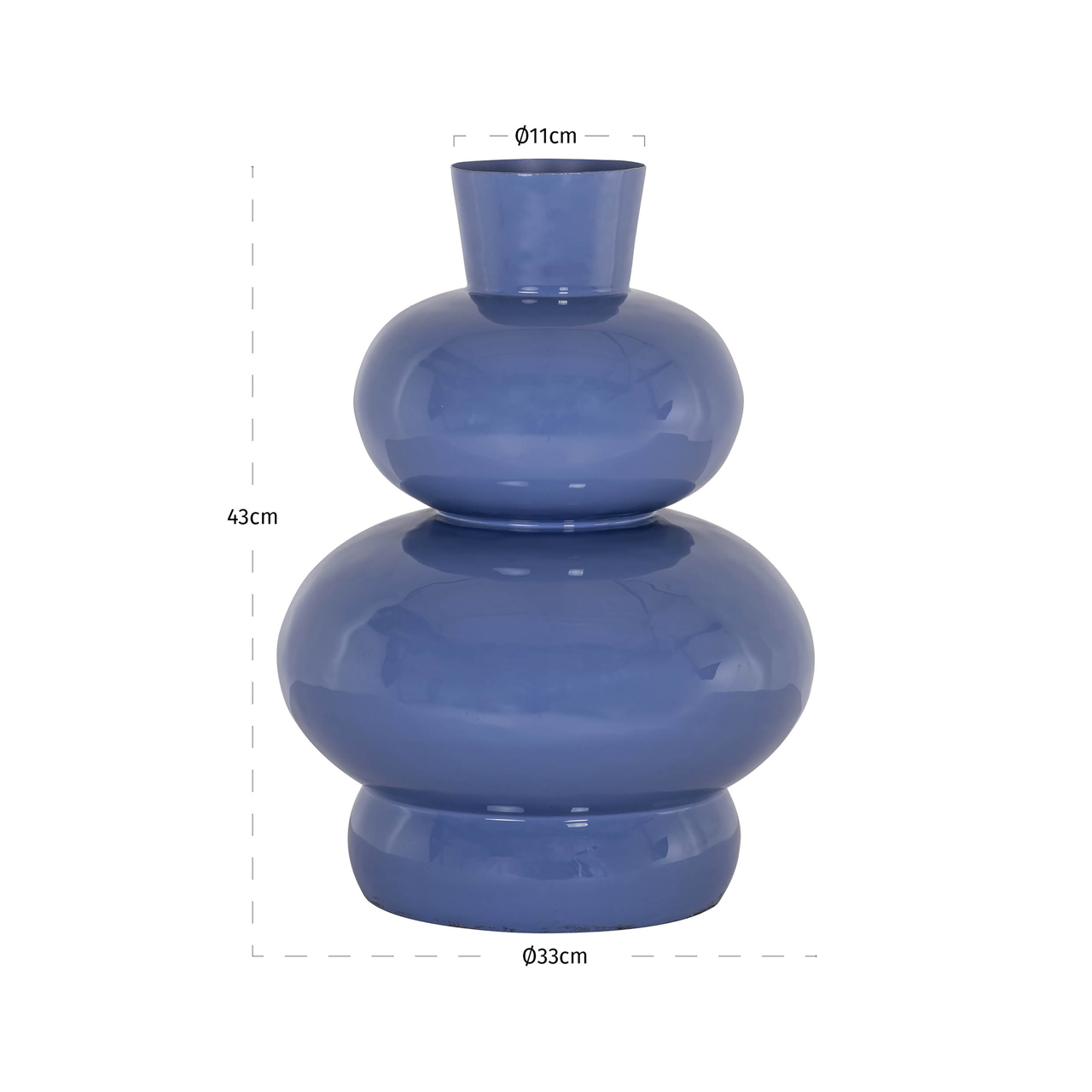 Vase Moisa, Very peri von Richmond Interiors, Maßzeichnung 2