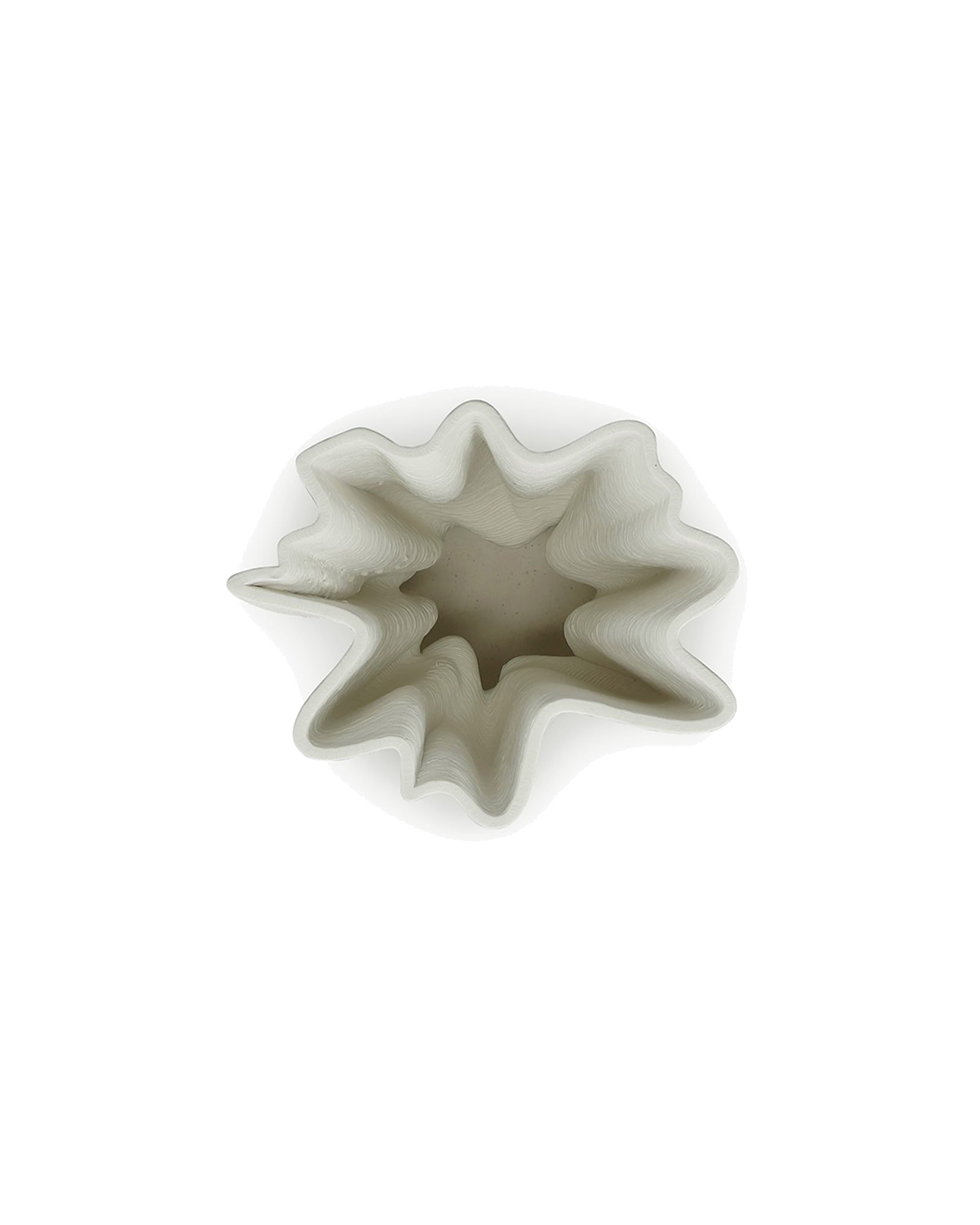 Vea Vase aus Steinzeug, drapiert Weiß, 17 × 13,5 cm, H 22 cm, Ansicht 3
