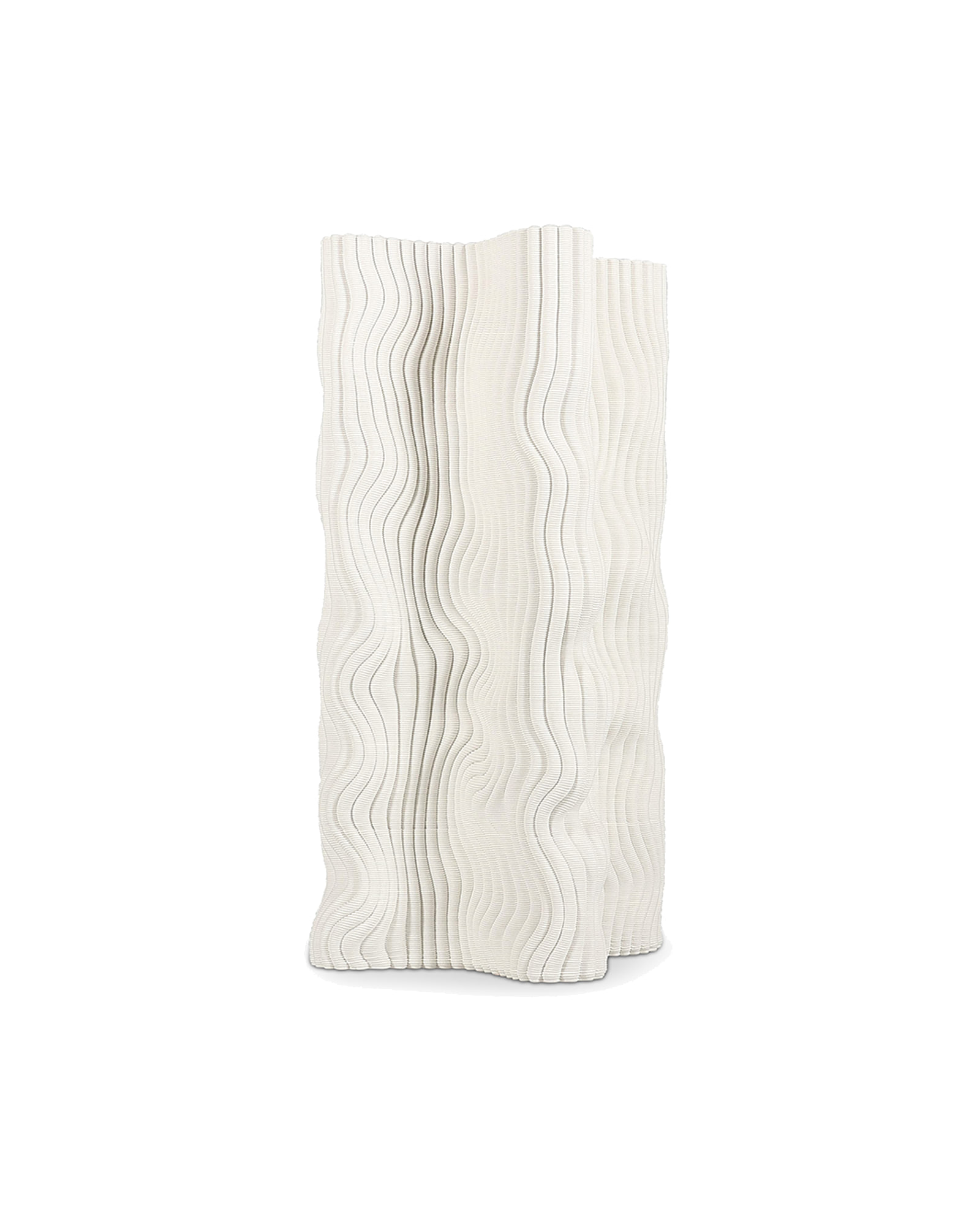 Vea Vase aus Steinzeug, fließend Weiß, 17,5 × 17,5 cm, H 33 cm, Ansicht 1