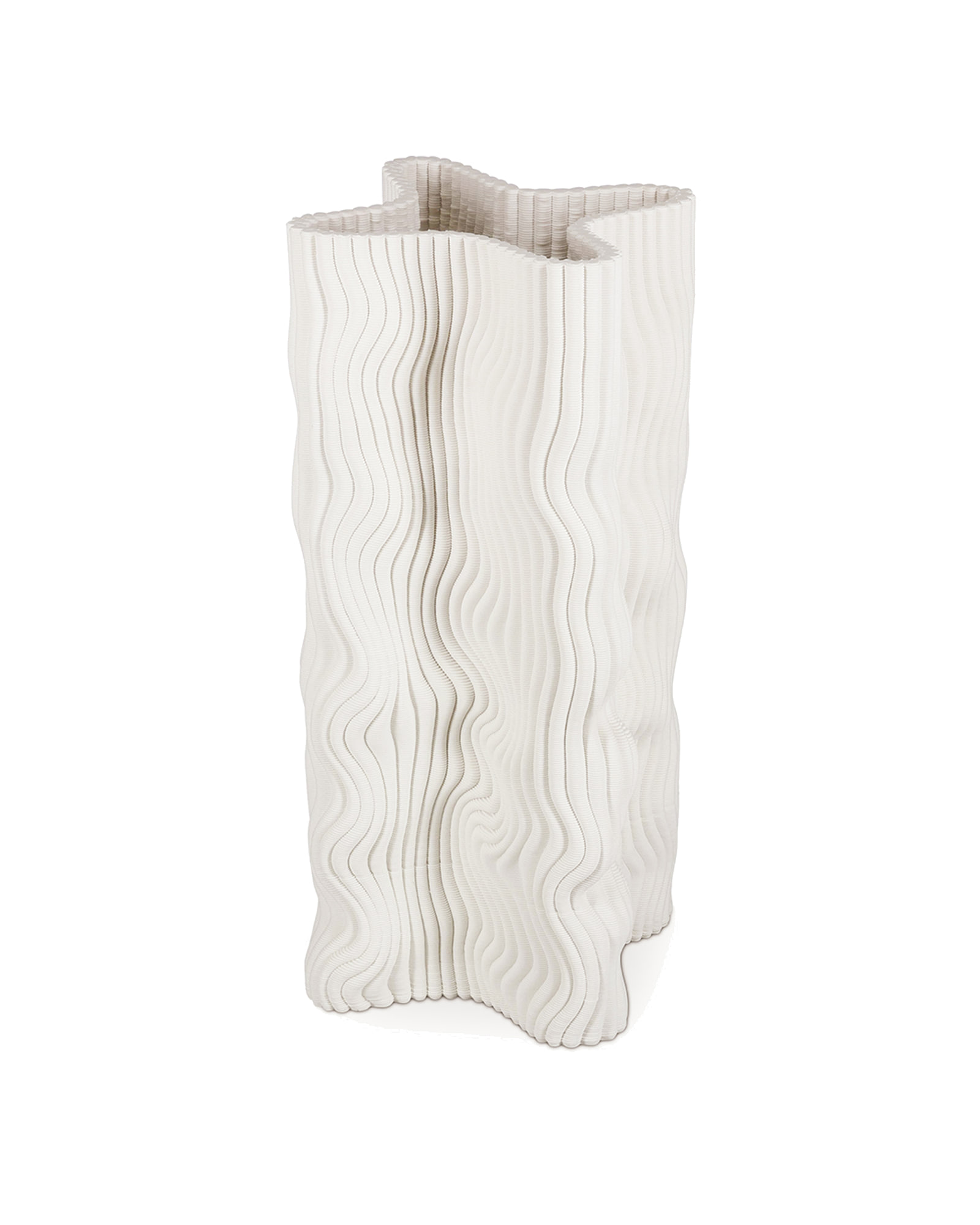Vea Vase aus Steinzeug, fließend Weiß, 17,5 × 17,5 cm, H 33 cm, Ansicht 2