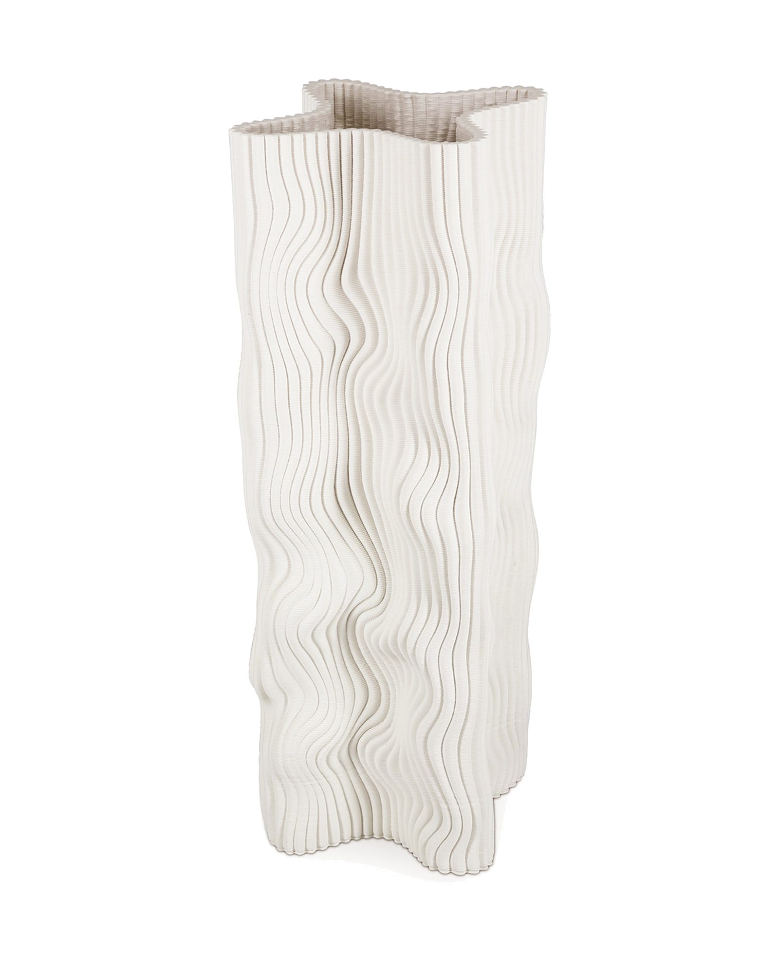 Vea Vase aus Steinzeug, fließend Weiß, 18 × 18 cm, H 42,5 cm, Ansicht 2