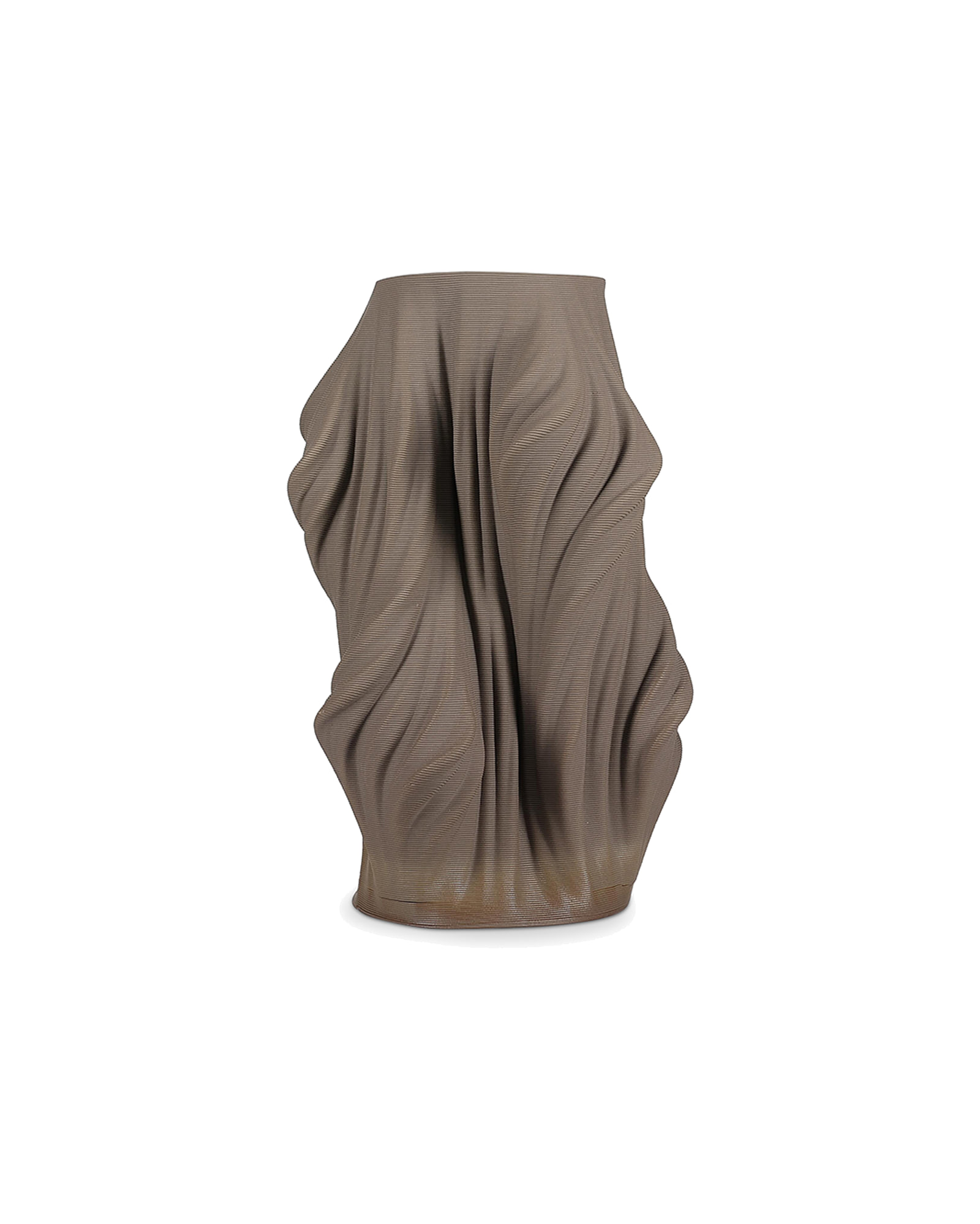 Vea Vase aus Steinzeug, satiniert Braun, 20 × 20 cm, H 28,5 cm, Ansicht 1