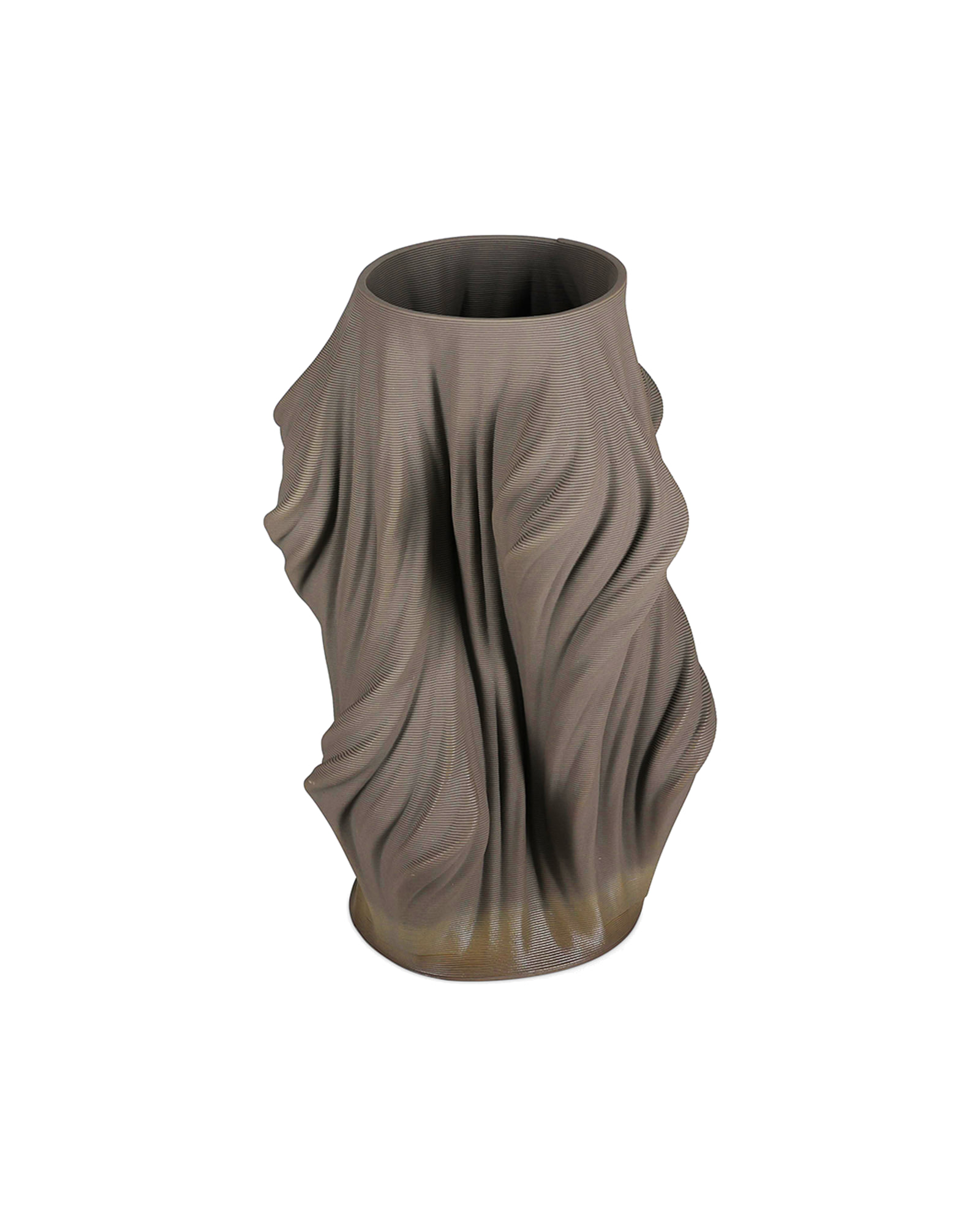 Vea Vase aus Steinzeug, satiniert Braun, 20 × 20 cm, H 28,5 cm, Ansicht 2