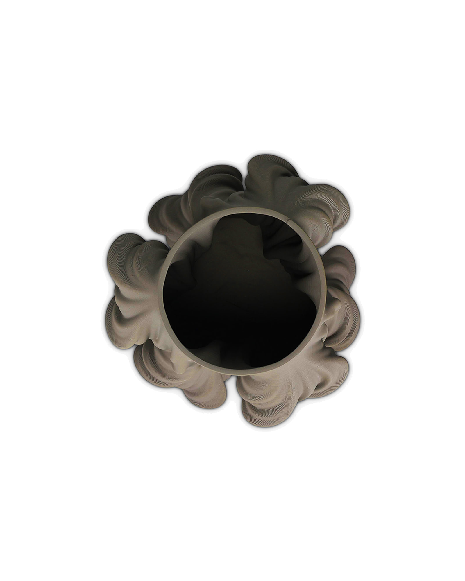Vea Vase aus Steinzeug, satiniert Braun, 20 × 20 cm, H 28,5 cm, Ansicht 3