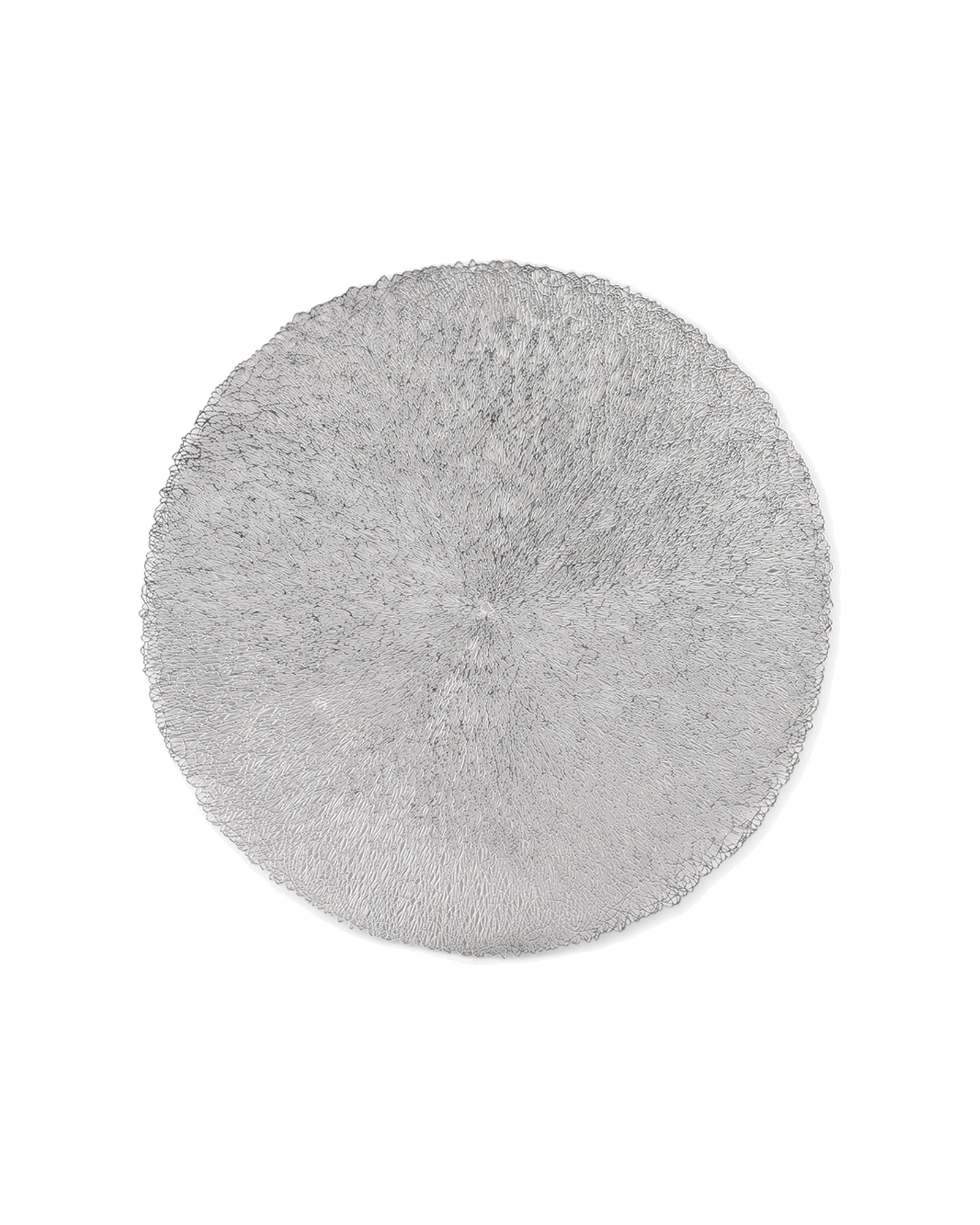 Vene Platzset rund aus Kunststoff, Silber, L 38 cm, Ansicht 1