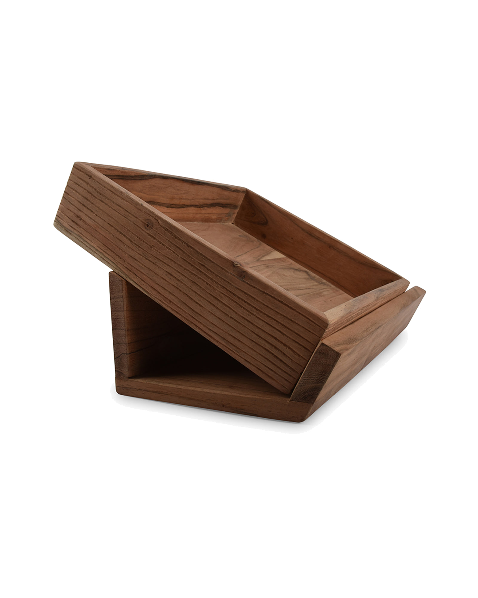 Venna Tablettständer aus Holz, Natur, 40 × 19 cm, H 10 cm, Ansicht 2