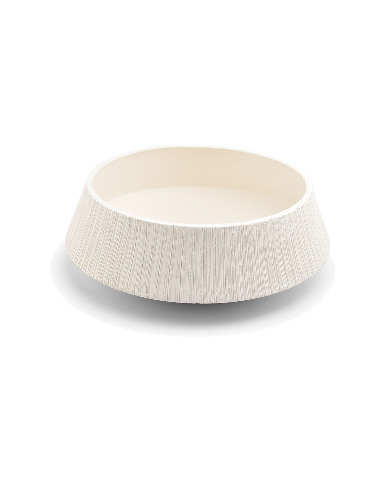 Vico Dekoschale aus Steinzeug, Beige, Ø 35 cm, H 12 cm