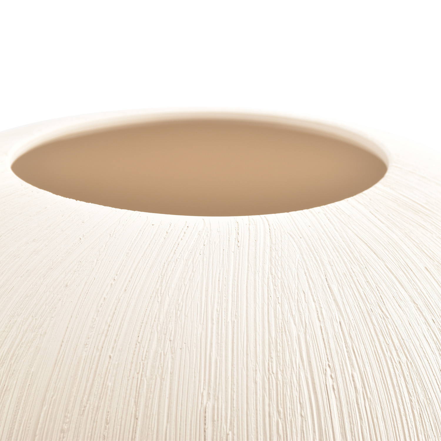 Vico Vase aus Steinzeug, Beige, Ø 28 cm, H 23 cm, Ansicht 3