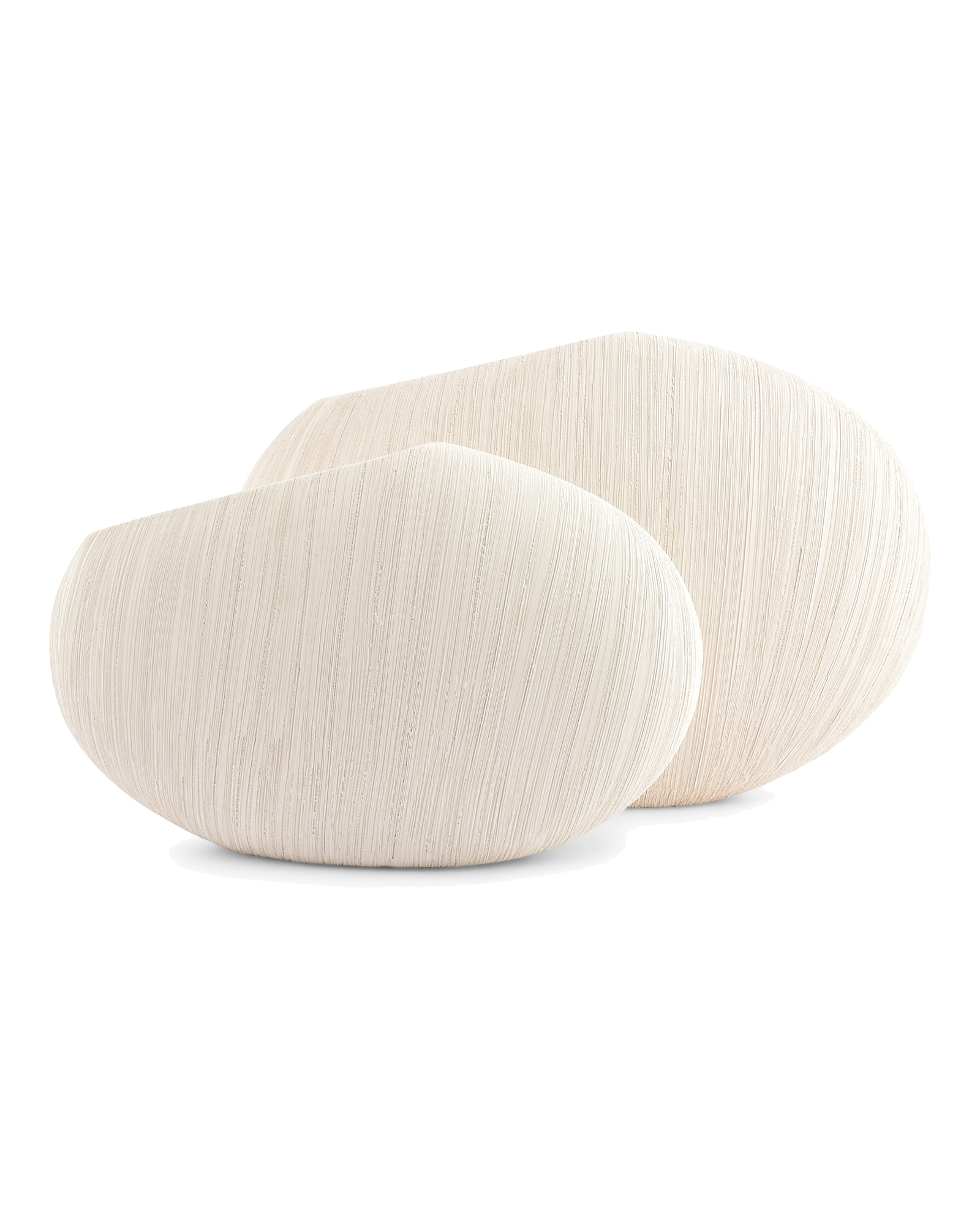 Vico Vase aus Steinzeug, Beige, Ø 33 cm, H 21 cm, Ansicht 2