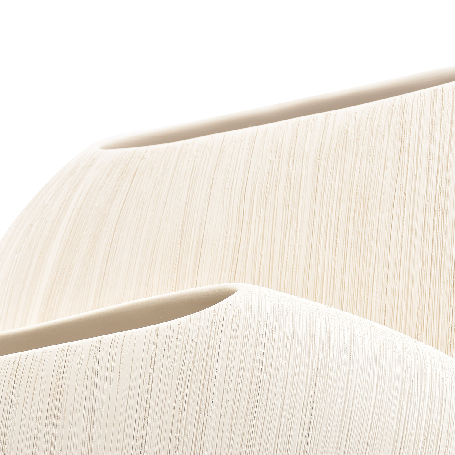 Vico Vase aus Steinzeug, Beige, Ø 33 cm, H 21 cm, Ansicht 3