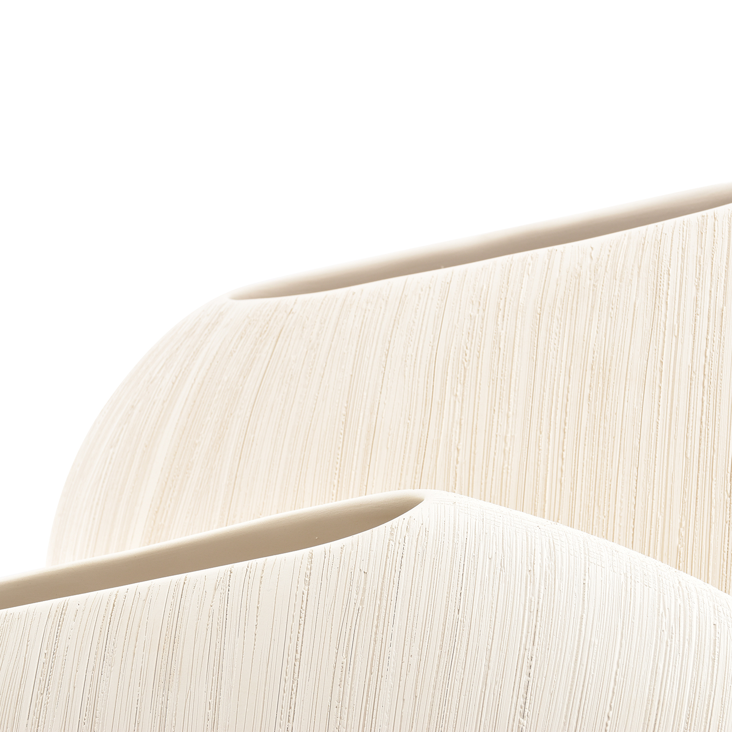 Vico Vase aus Steinzeug, Beige, Ø 43 cm, H 27,5 cm, Ansicht 3