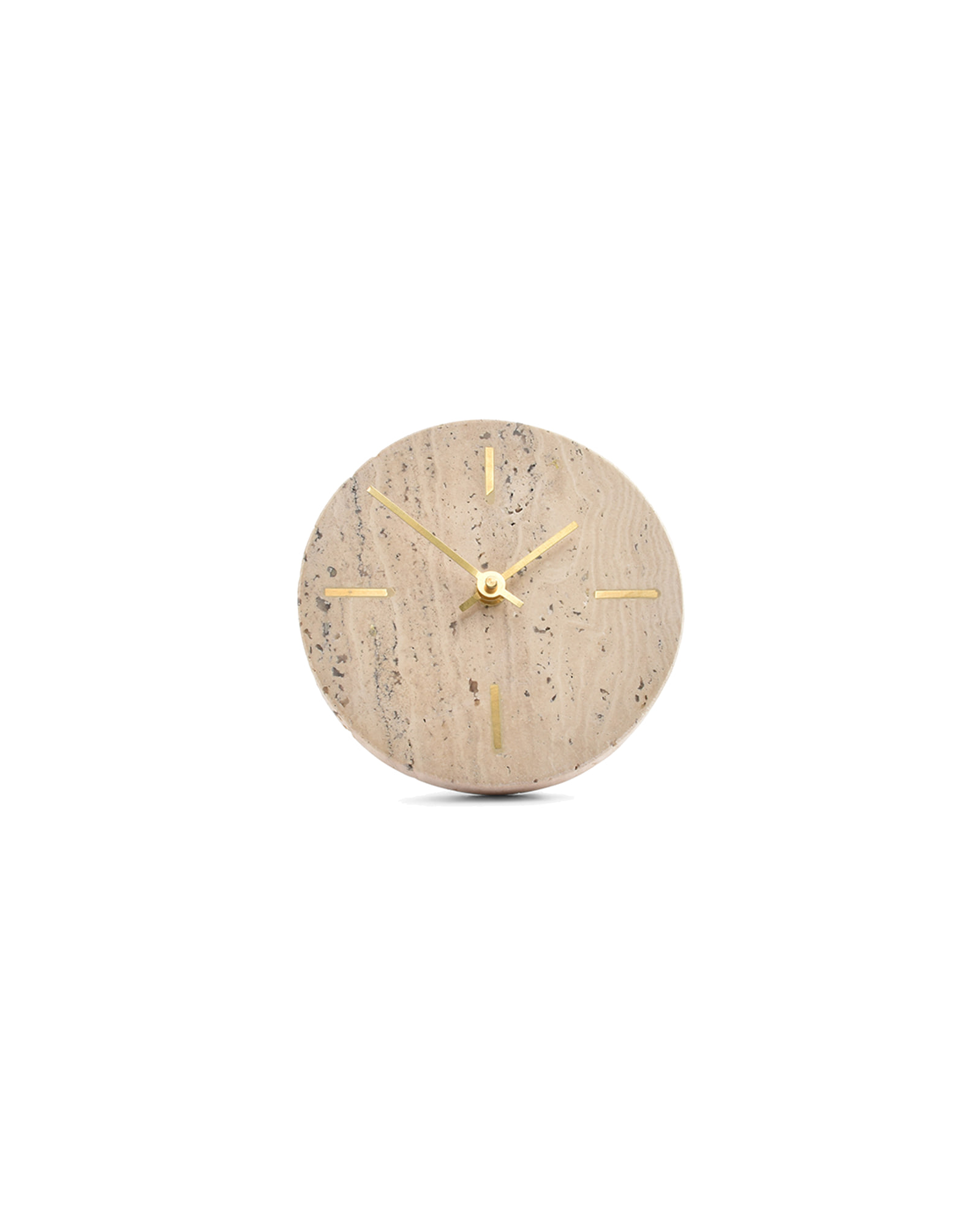 Zone Tischuhr, Travertin Beige, Ø 15 cm, Ansicht 2