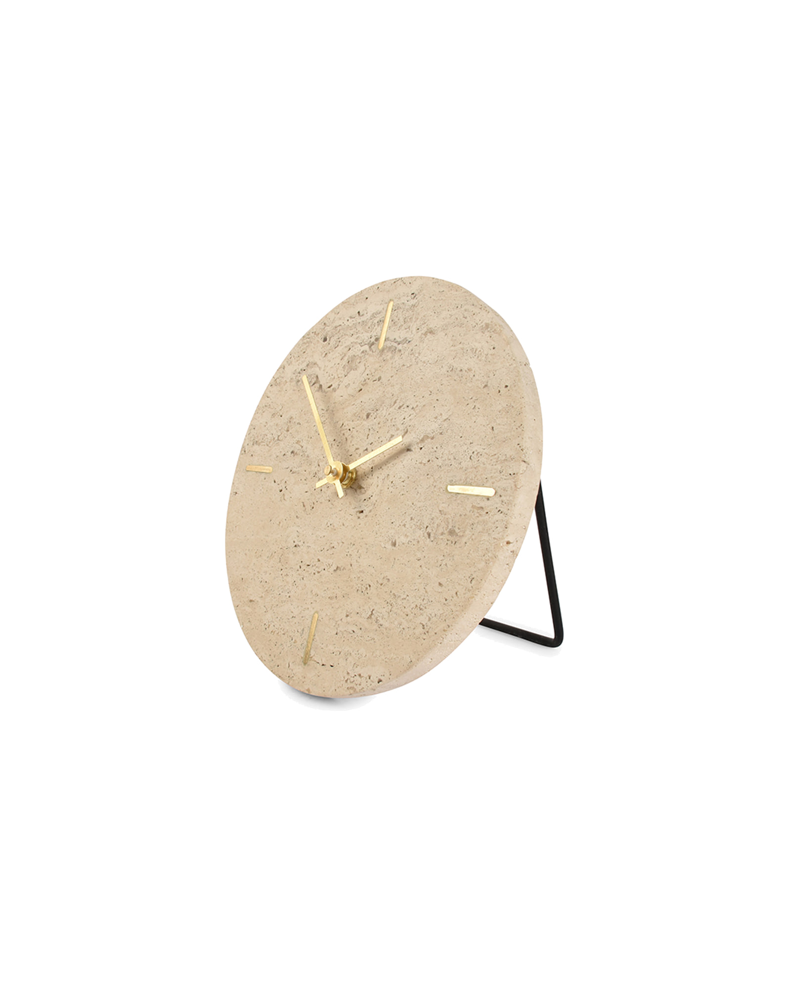 Zone Tischuhr, Travertin Beige, Ø 20 cm, Ansicht 1
