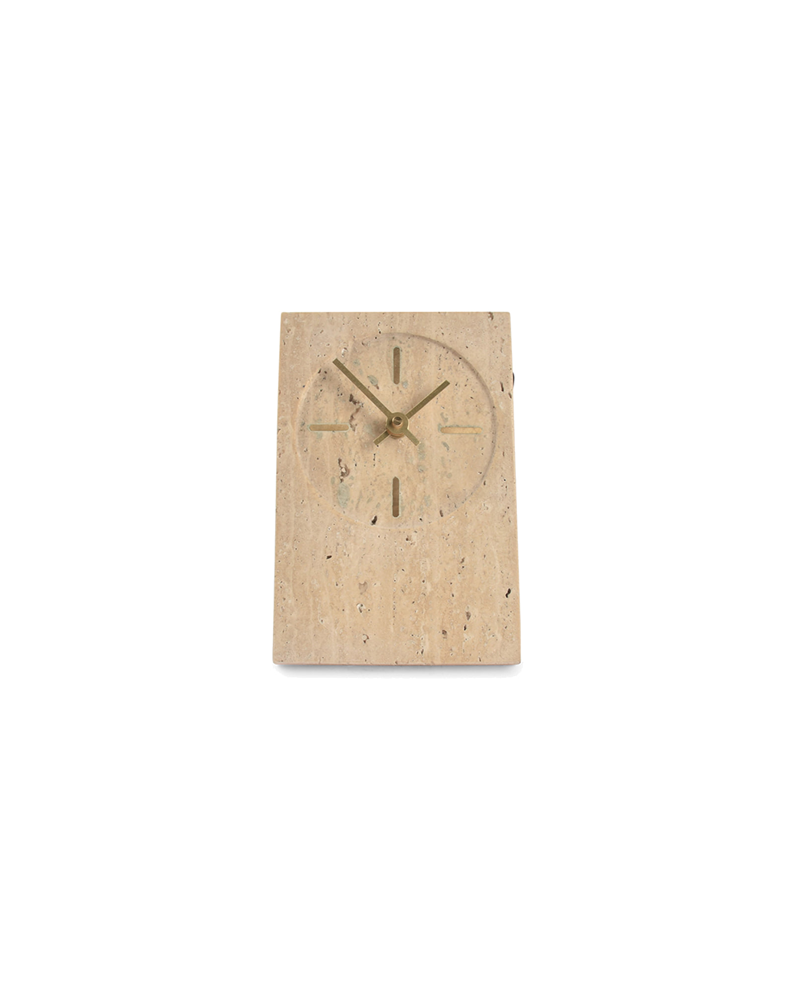 Zone Tischuhr, Travertin Beige, Ø 12 cm, H 18 cm, Ansicht 2