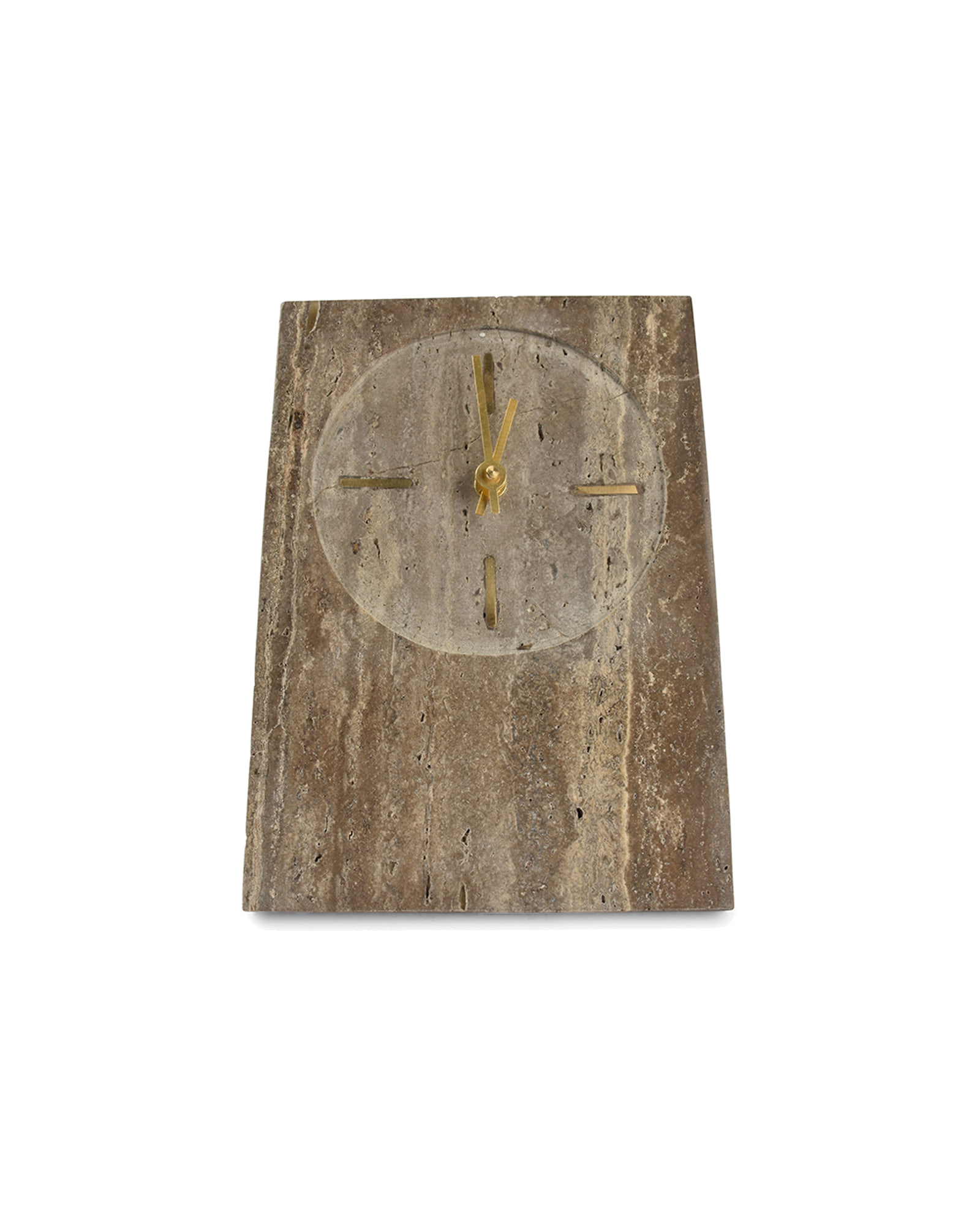 Zone Tischuhr, Travertin Grau, Ø 16 cm, H 23,5 cm, Ansicht 2